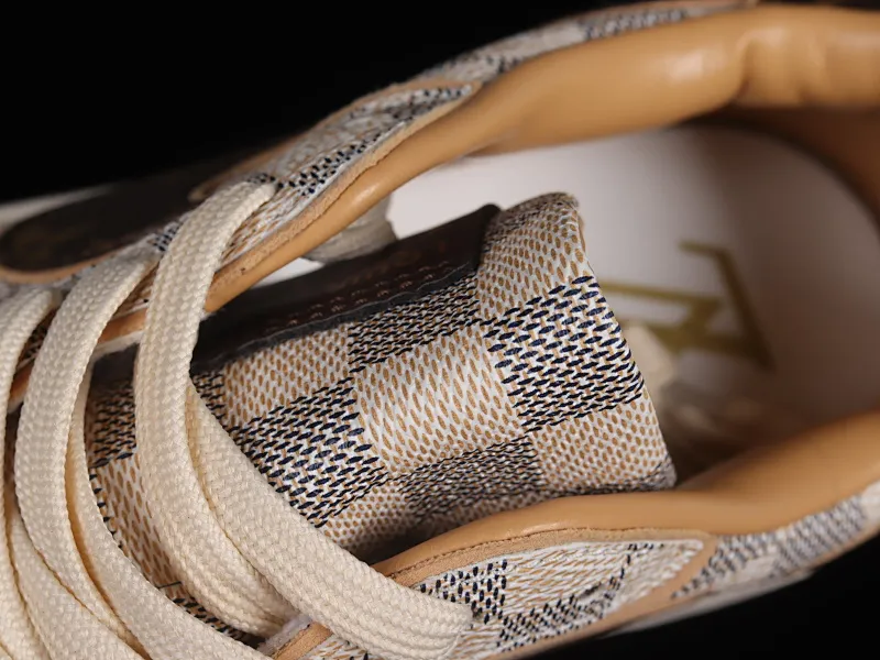 All categories Air Jordan Jordan series basketball shoes Air Jordan 1 Low gift box version Donkey brand x Air Jordan 1 Low OG Custom "Damier Azur/Brown/LV Monogram" AJ1 Joe 1 joint model classic low-top cultural versatile casual sports basketball shoes